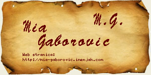 Mia Gaborović vizit kartica